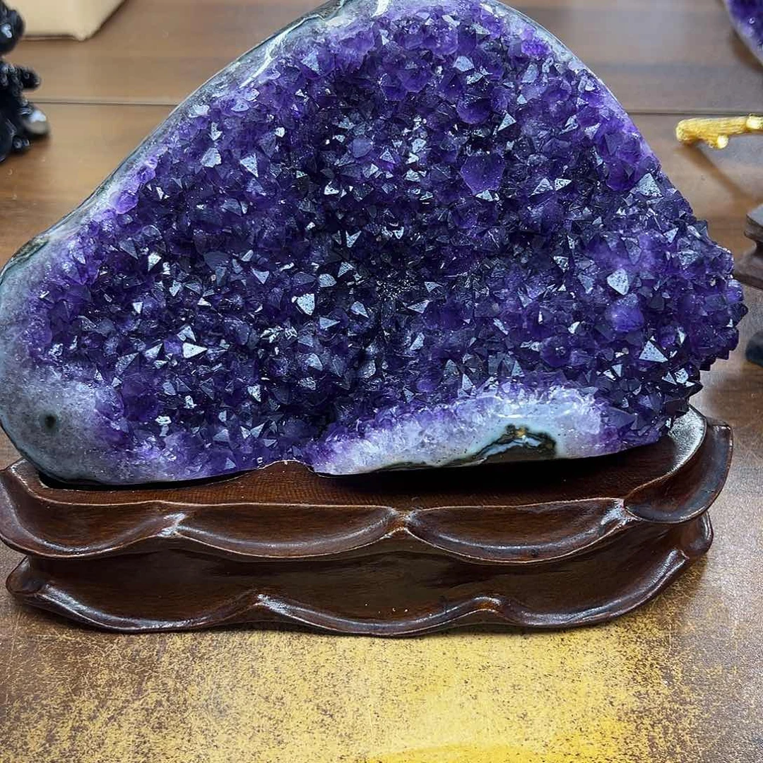 紫晶摆件未镶嵌天然