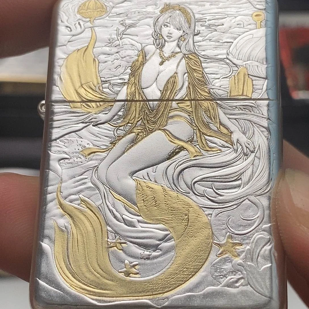 铜包银鎏金破法者美人鱼