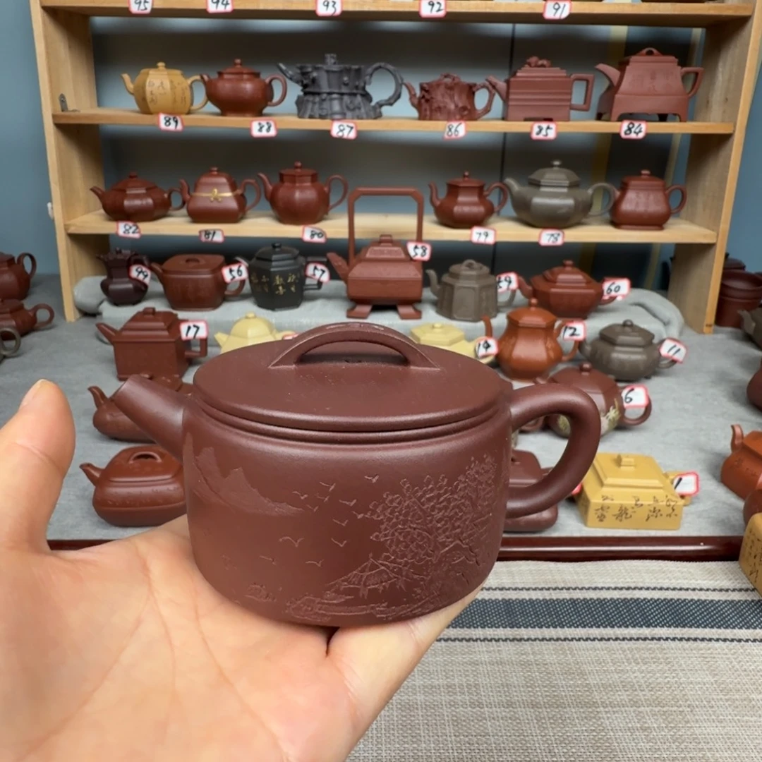 紫泥茶壶半手工制作