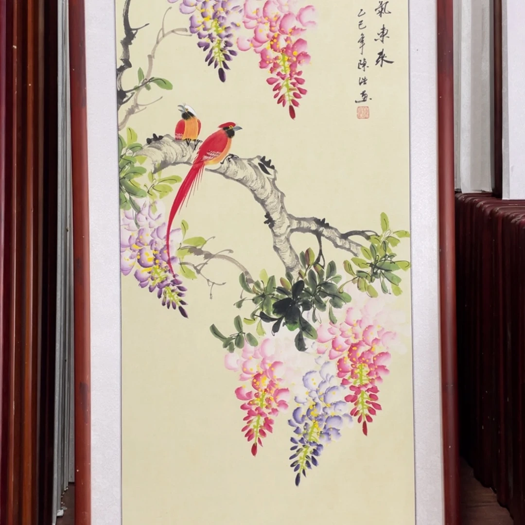 国画带框尺寸63*123厘米