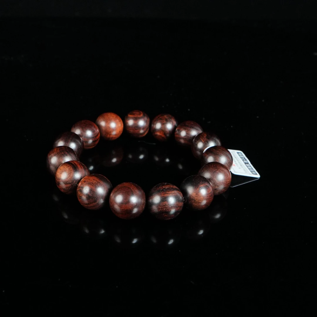 DY-B8036 海南黄花梨山水纹手串 1.5cm 27.6g