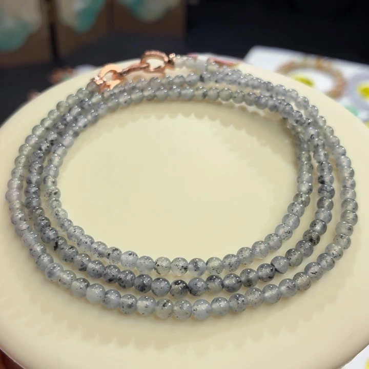 翡翠未镶嵌手链冰胶水墨丹青卡4