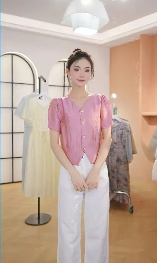 【送运费险】F2986时尚短袖衬衫夏季新款洋气上衣宽松设计感衬衣