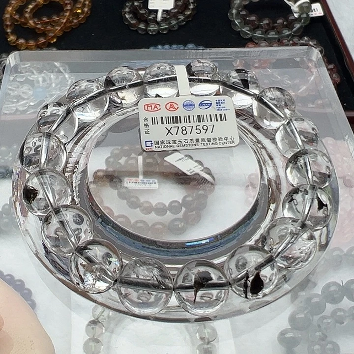 长石玉未镶嵌手串闪灵11m