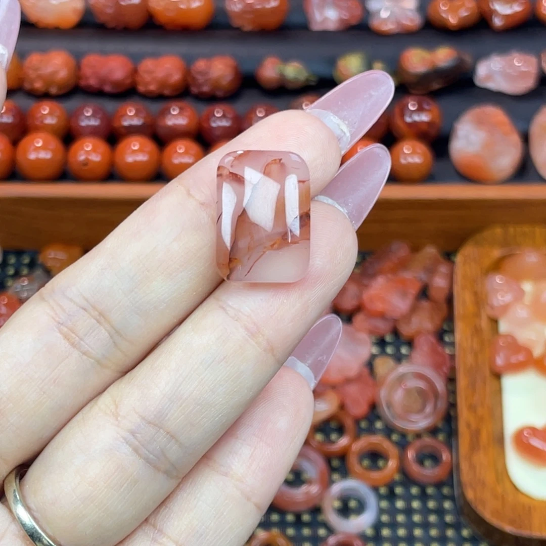 南红玛瑙未镶嵌配饰无事牌