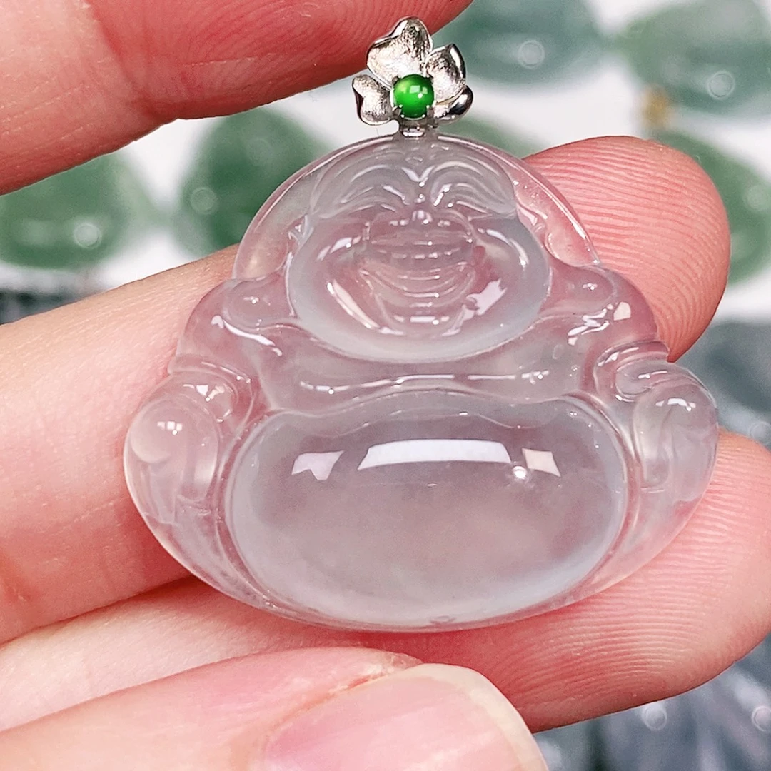 颈饰18K金镶嵌翡翠