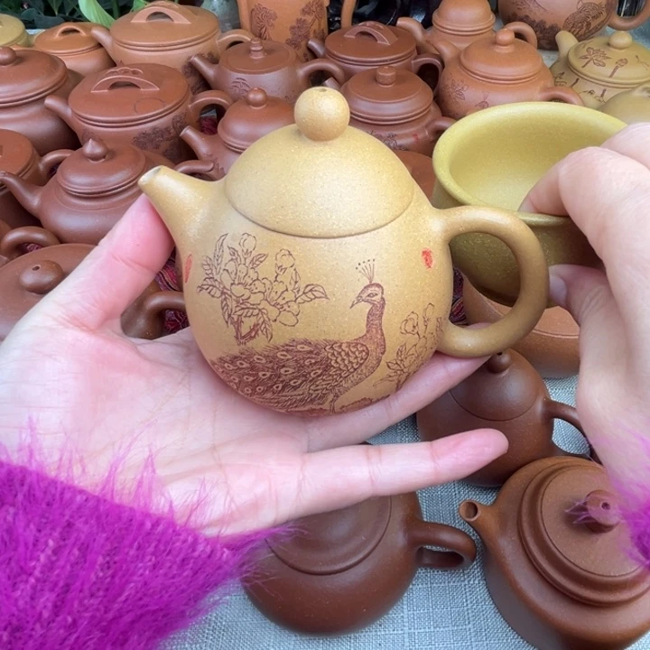 原矿黄金段刻绘龙蛋精工半手230c c