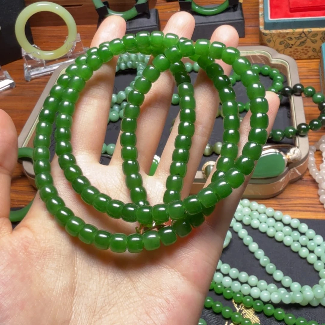 和田玉（碧玉）未镶嵌手链