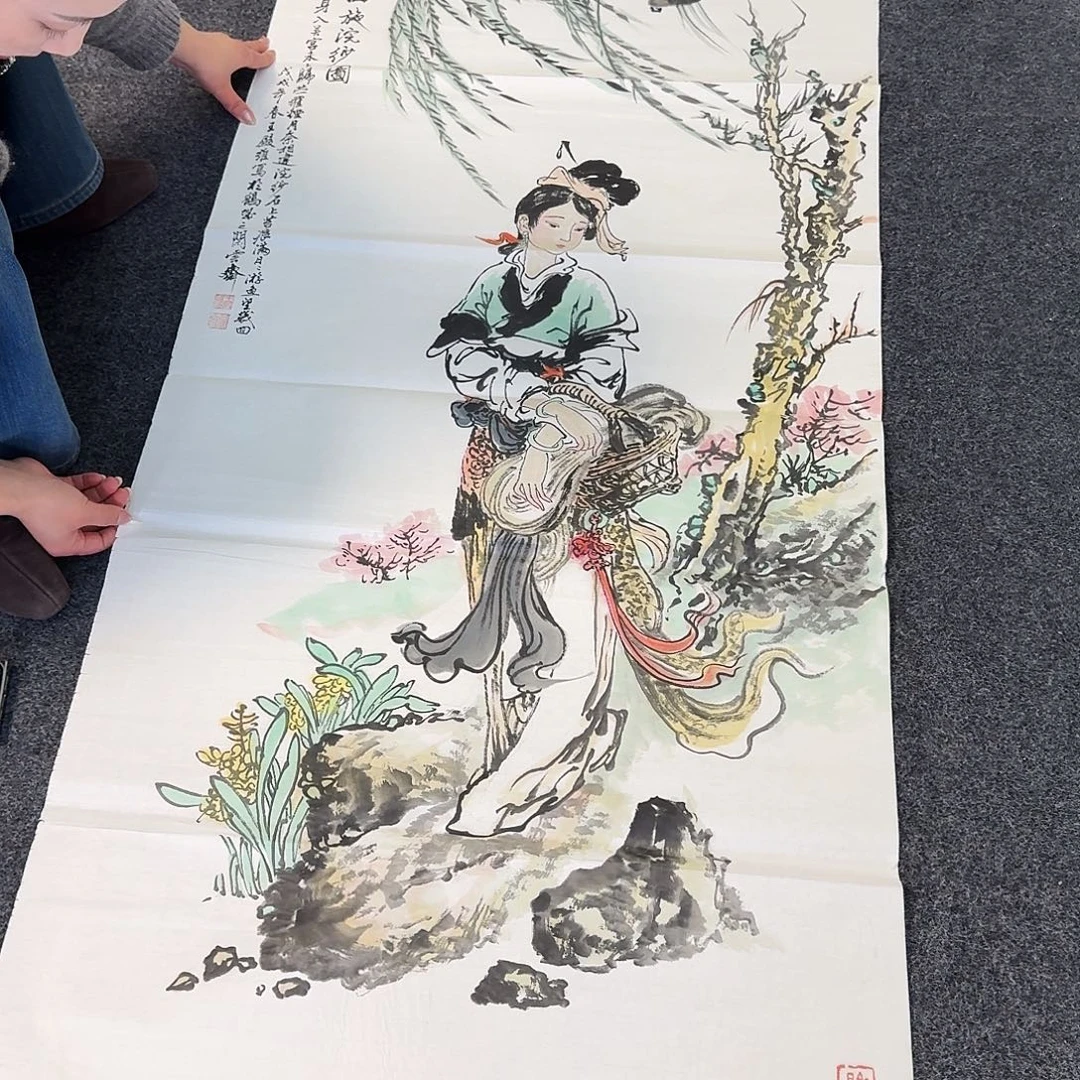 纯手绘国画作品好看四尺