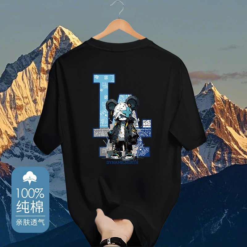 动感北面短袖t恤纯棉舒适宽松百搭透气男款服装专卖网红洋气炸街