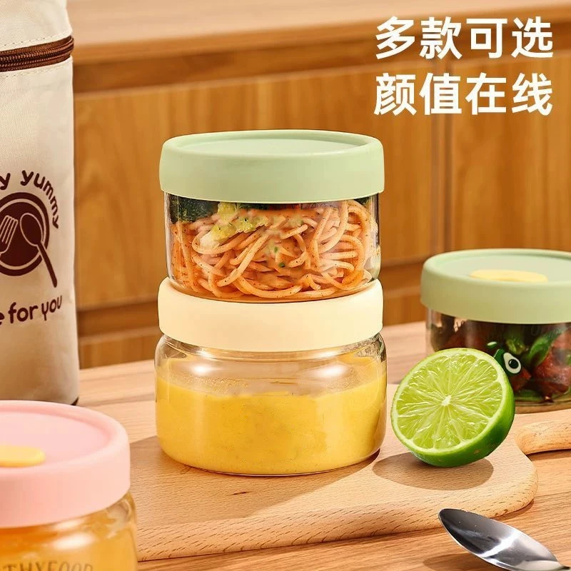超轻玻璃饭盒可微波炉加热专用碗带盖汤碗上班族带饭便当盒保鲜盒