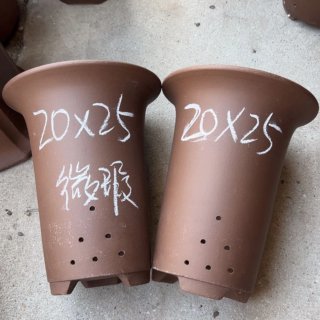 紫砂花盆宜兴紫砂花盆2只