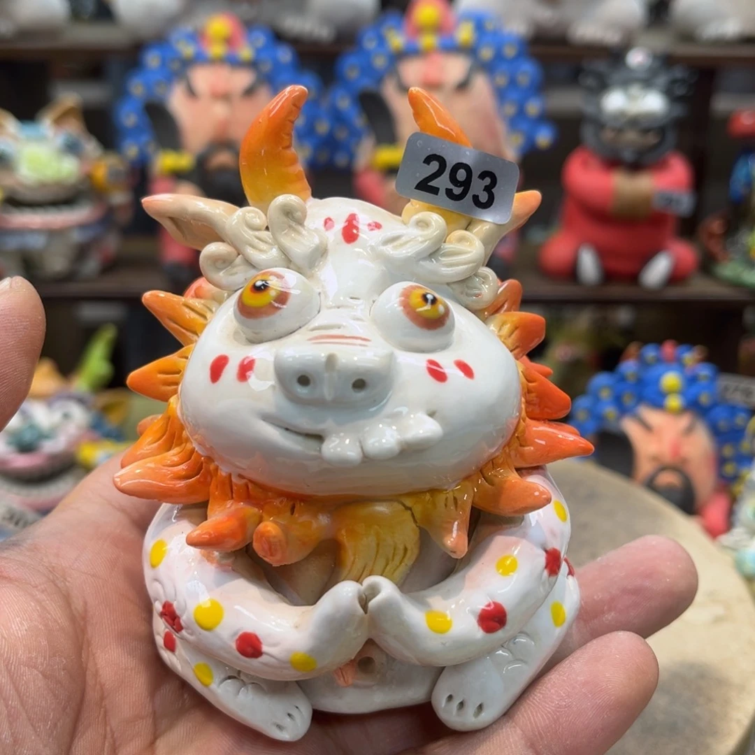 陶瓷纯手工抽象陶瓷摆件瑕疵293