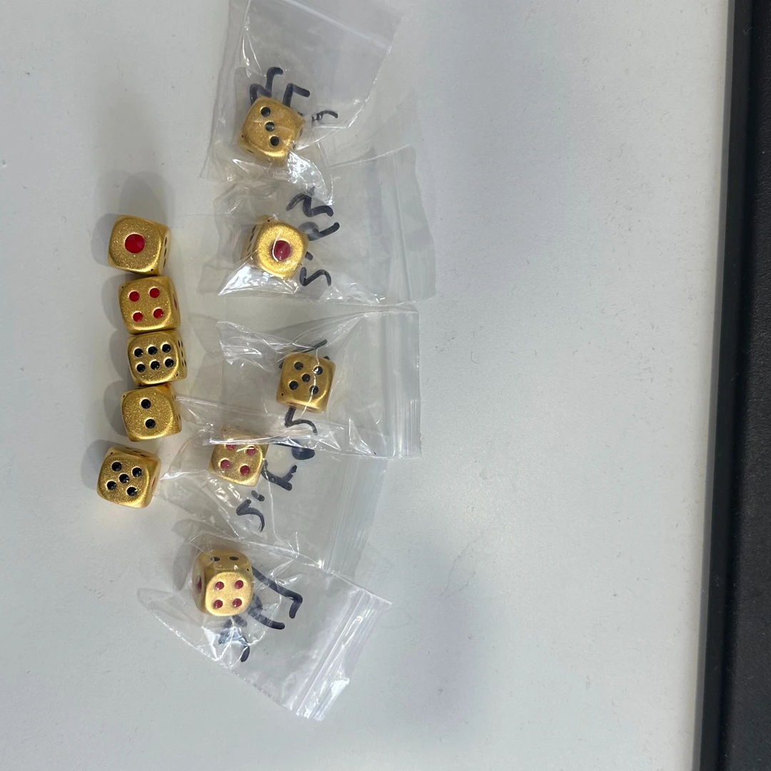 【周大璞黄金】足金999（骰子纯黄金摆件收藏 摆放送礼