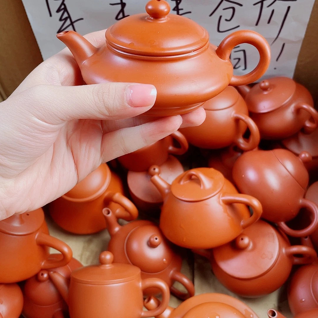 潮州朱泥壶扁壶110