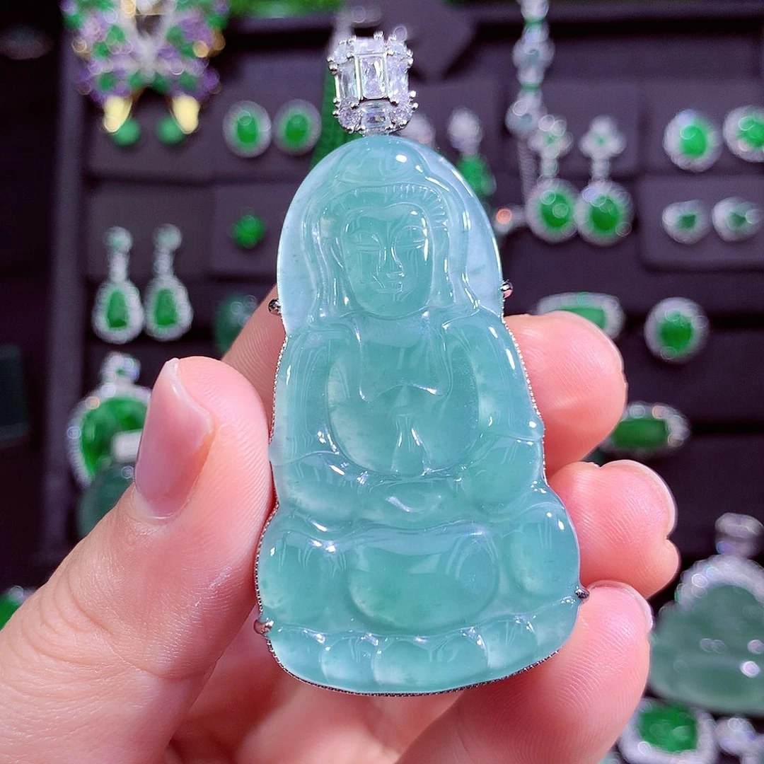 颈饰未镶嵌翡翠天然