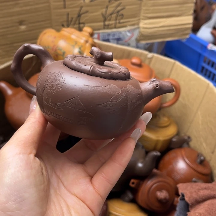 布***熊紫砂茶壶紫砂壶等