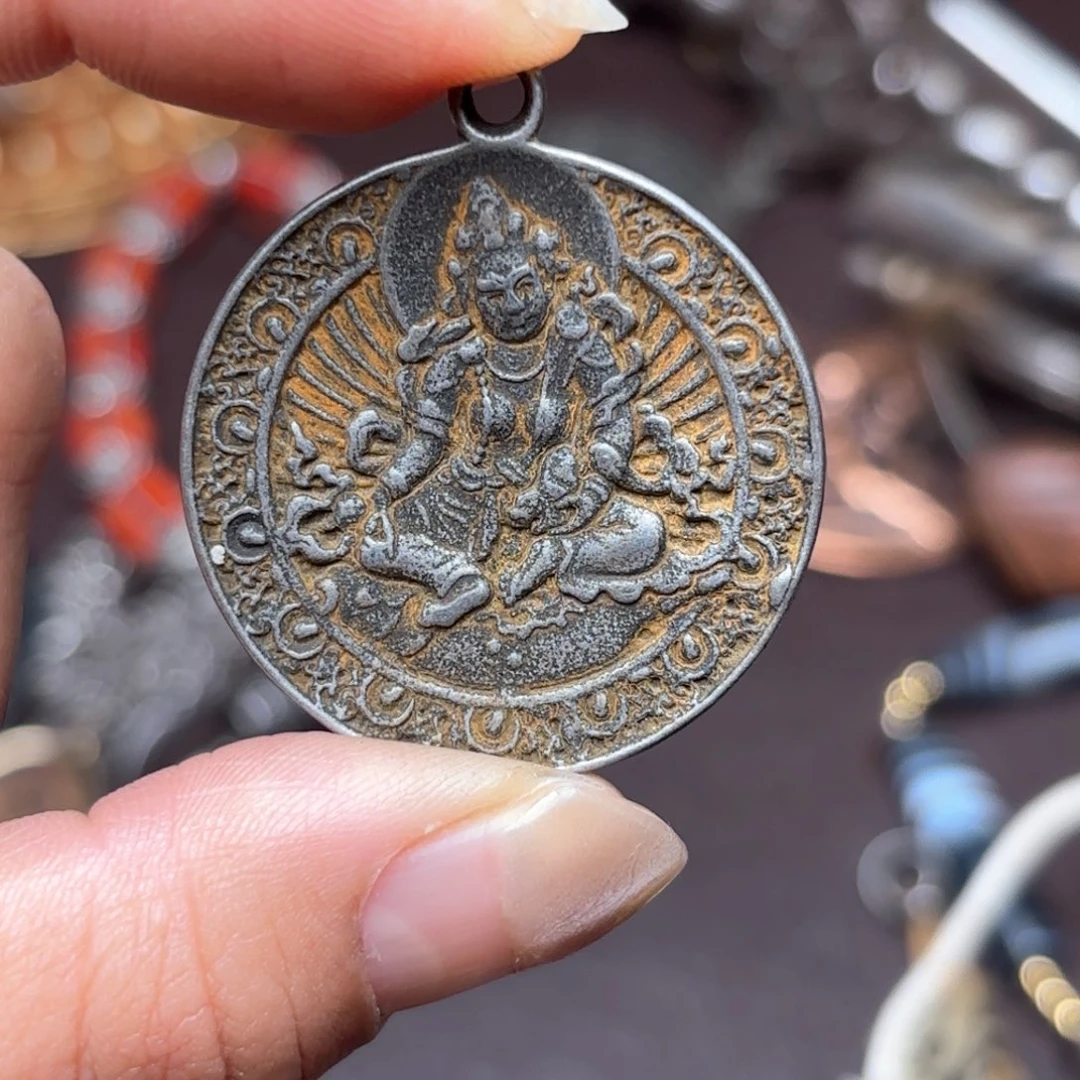 铜星月菩提吊坠项链