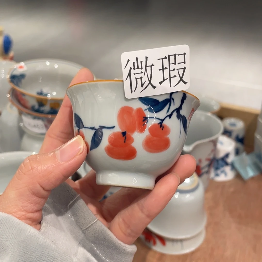 微瑕釉下彩纯手绘