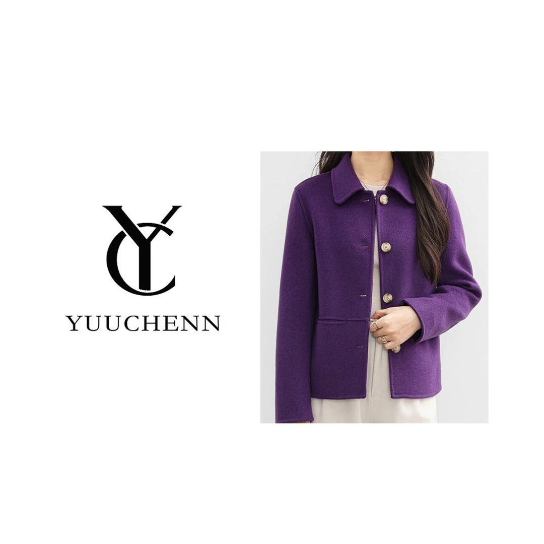 YUUCHENN羊毛经典短款大衣GZ301