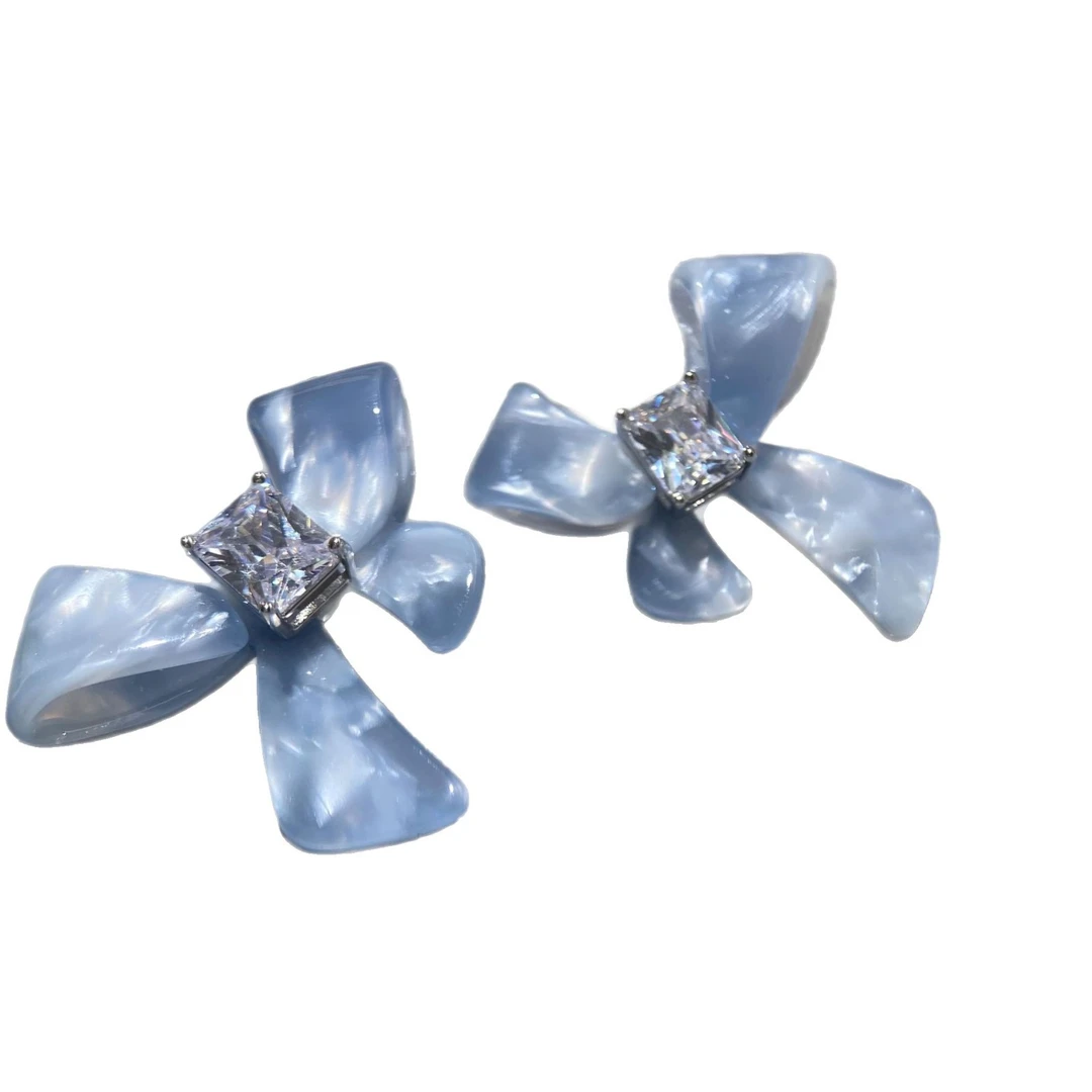 钛钢锆石耳饰 8496-高版精选设计感精致原版耳钉