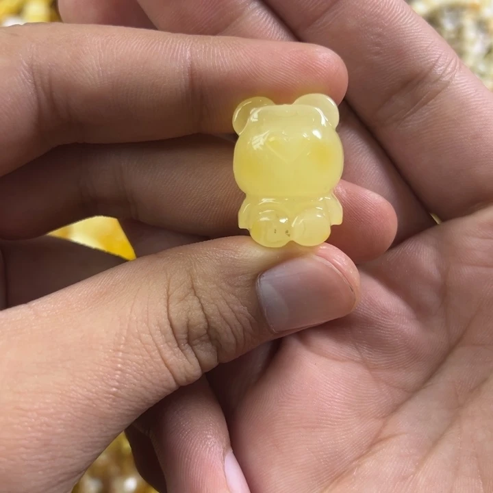 琥珀未镶嵌裸石蜜蜡小熊3.75g