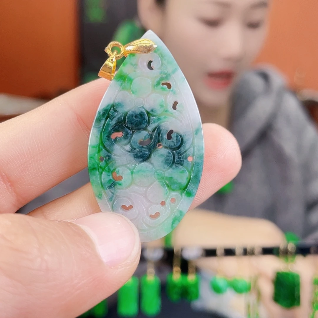 翡翠未镶嵌耳饰饰品