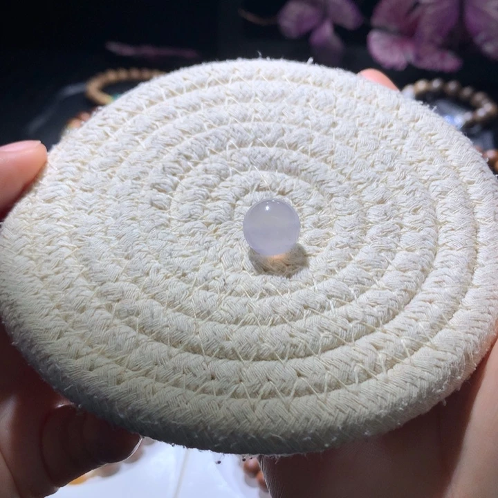 散珠翡翠天然缅甸A货翡翠卡12.9 粉咖珠