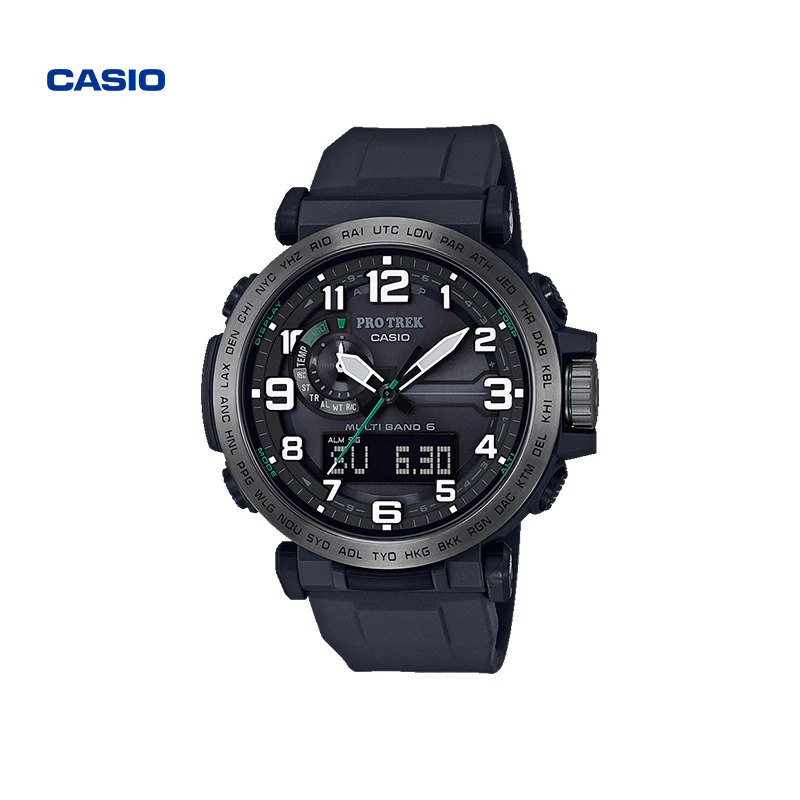 Casio/卡西欧PRW-6600夜光多功能经典黑武士学生双显潮流腕表