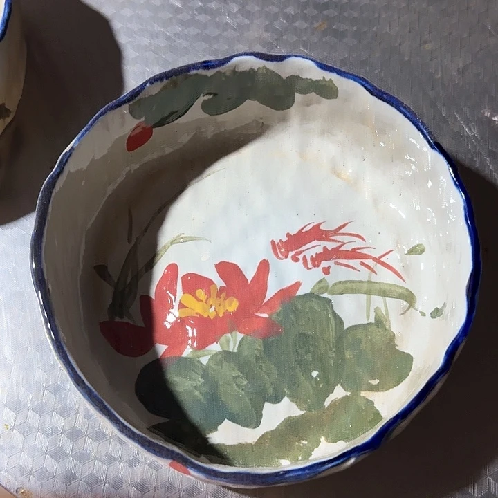 景德镇陶瓷手工手绘盘子    微暇福利