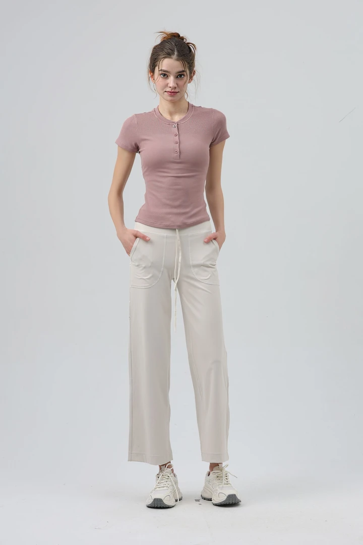 夏季新款弹力透气亨利衫T恤适合跑步健身瑜伽运动