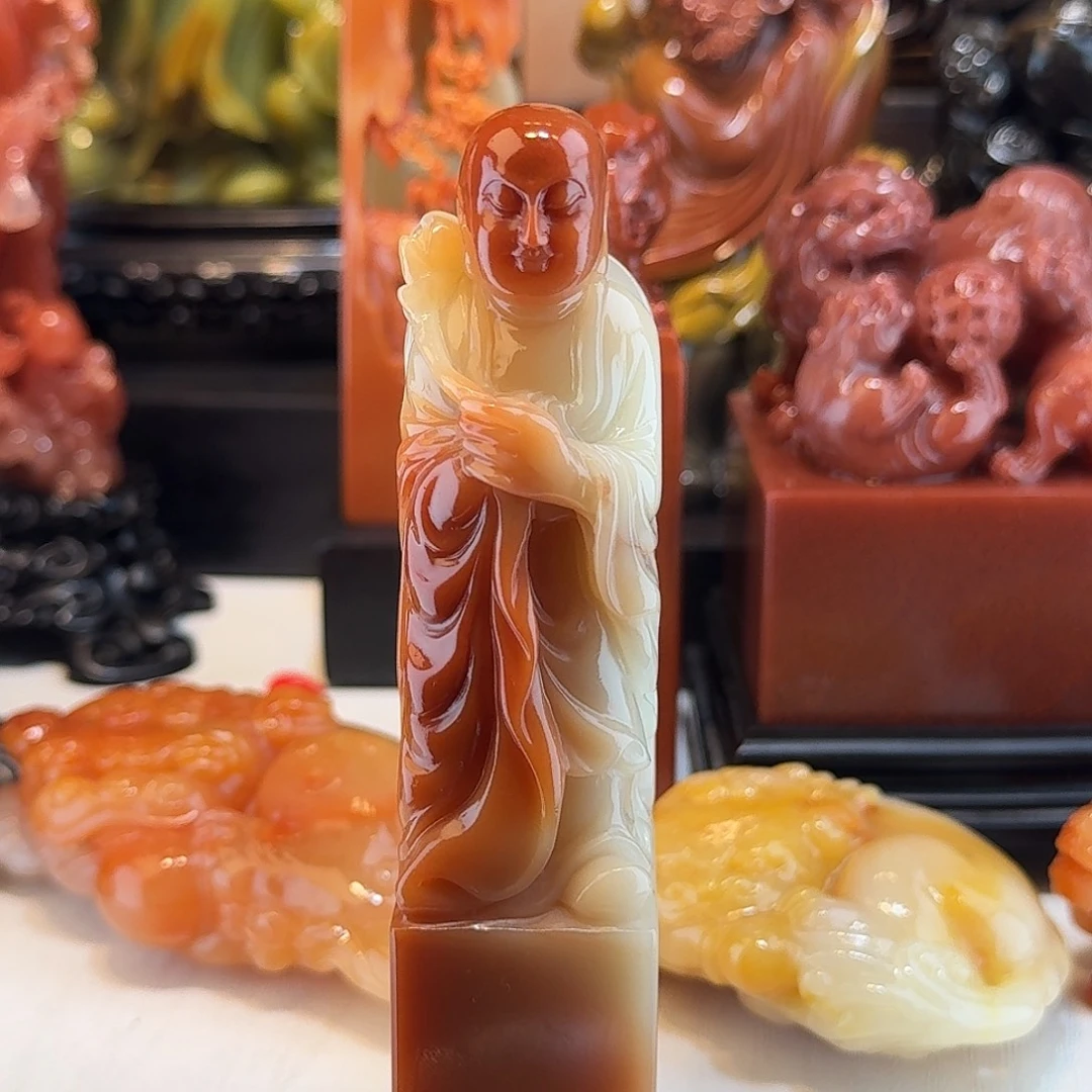 寿山石精品罗汉印章