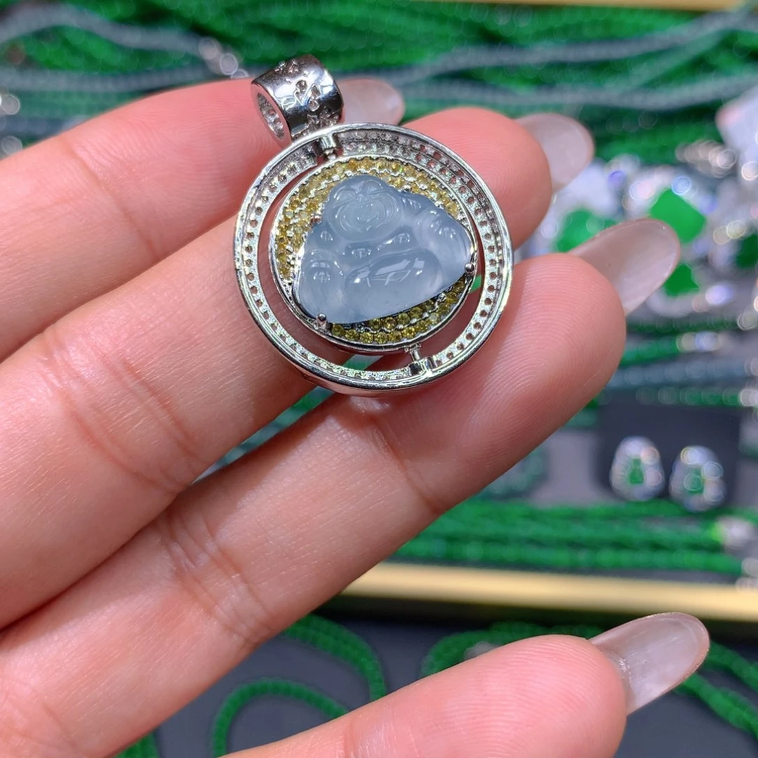 翡翠耳饰未镶嵌天然