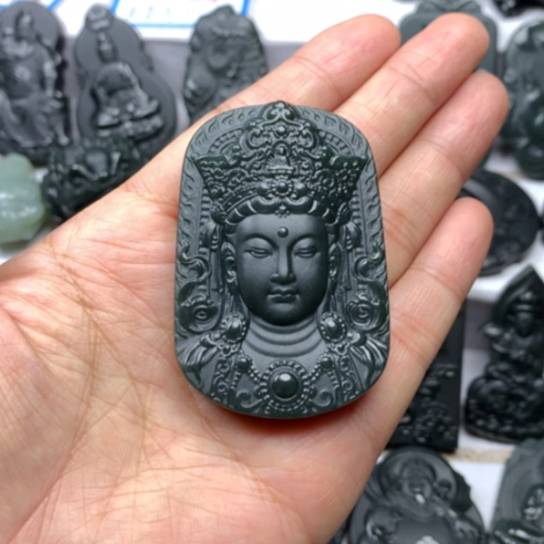 【闪购商品】颈饰未镶嵌和田玉双面雕刻