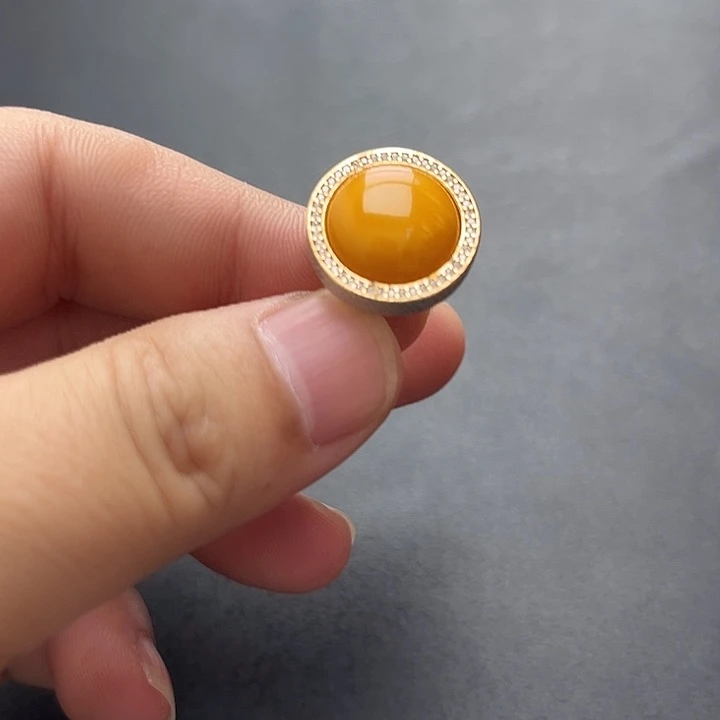 琥珀未镶嵌裸石戒指