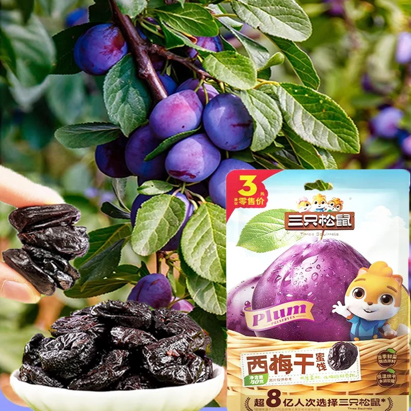 【25年12月】12袋x40g 三只松鼠 西梅干蜜饯