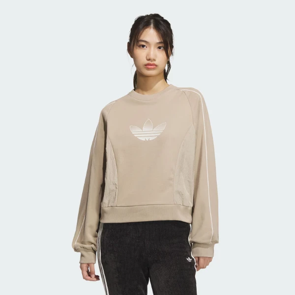 adidas/阿迪达斯 蛇年仿麂皮磨毛运动宽松圆领卫衣套头衫 JN1646