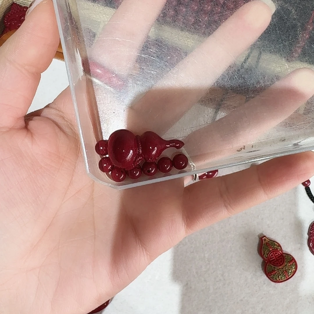 天然辰砂高含量紫金砂葫芦吊坠项链