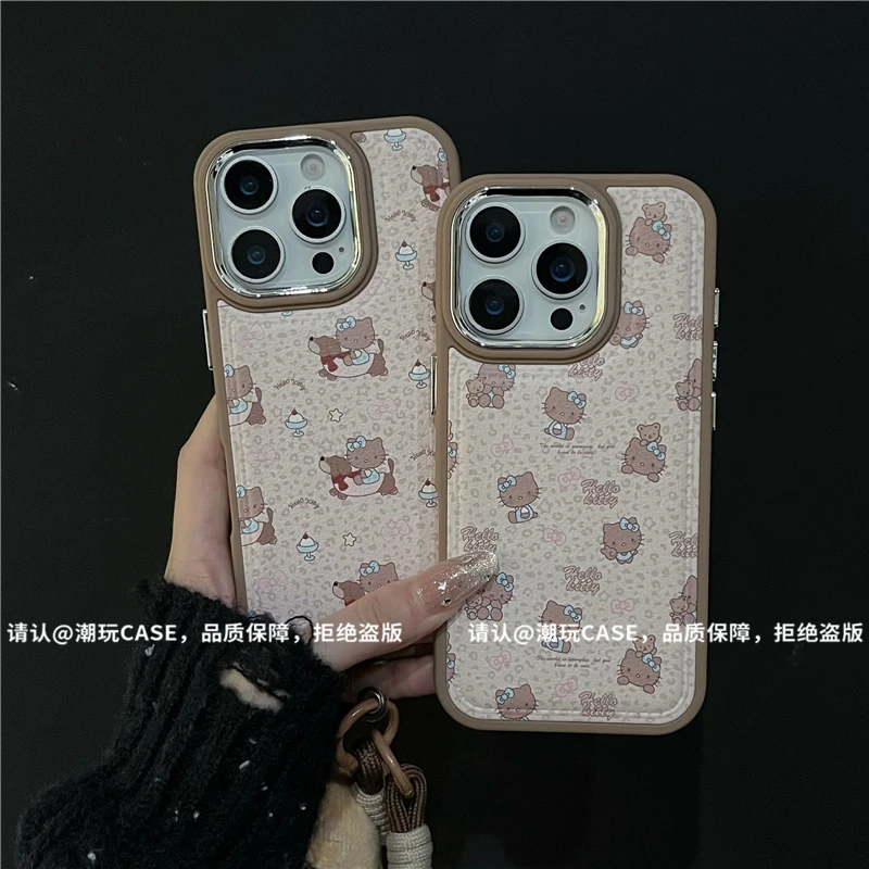 电镀镜框皮纹鼓包适用苹果17/iPhone/华为pura80手机保护壳防摔潮