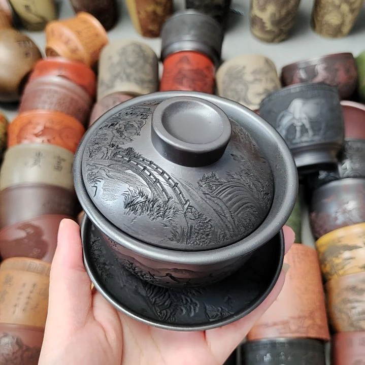 茶杯紫砂宜兴紫砂原矿正品