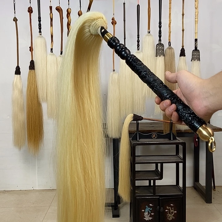 纯手工制作马尾拂尘