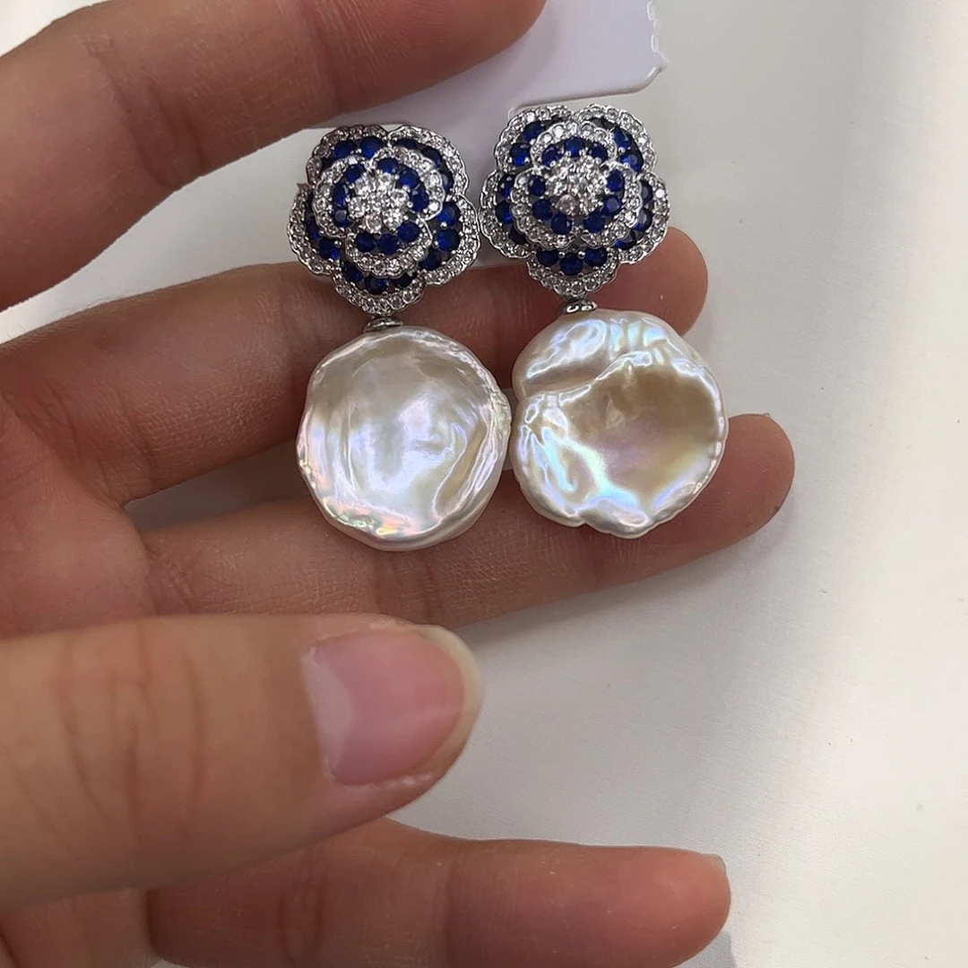 合金耳饰淡水珍珠