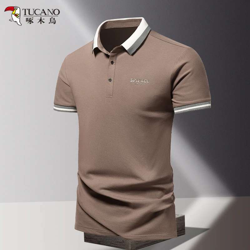 TUCANO/啄木鳥短袖t恤男夏季潮牌休闲高端polo翻领Polo衫翻领上衣