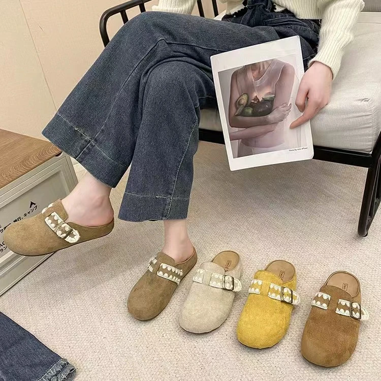 百搭包头拖森系个性半托韩版平底春秋季包头ins时尚休闲舒适