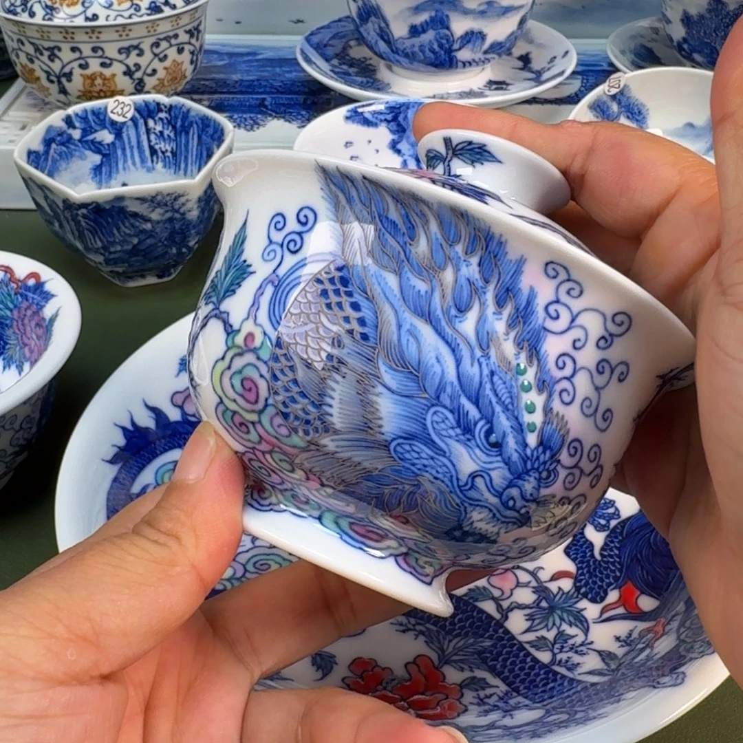 景德镇春手绘茶具圆圆249