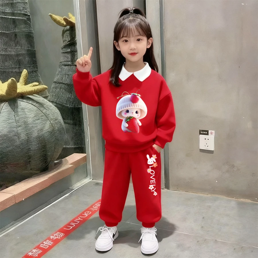 卡通卫衣套装女童2025年儿童衣服春秋款童装女童新款秋装两件套