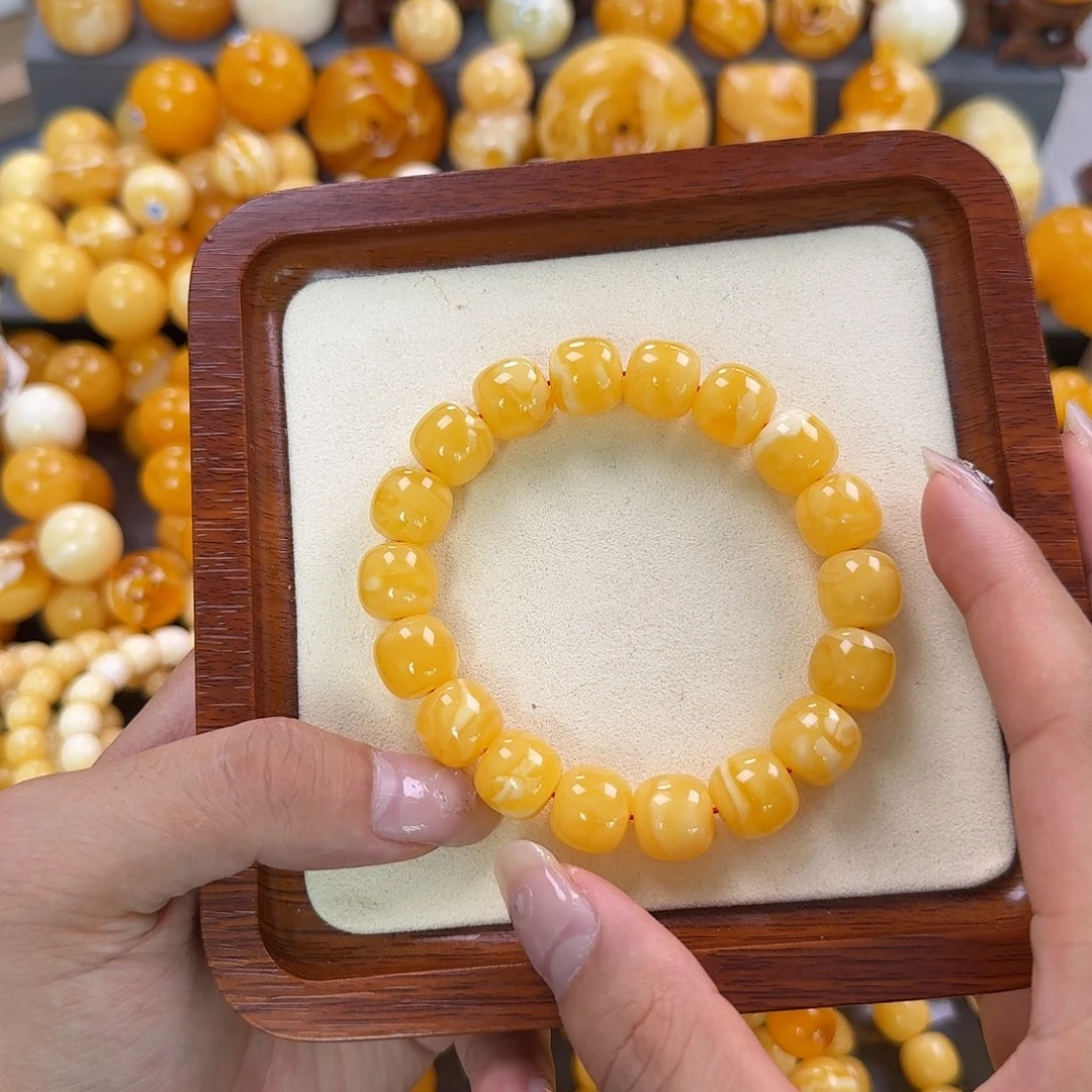 蜜蜡未镶嵌珠宝奇石同料13mm