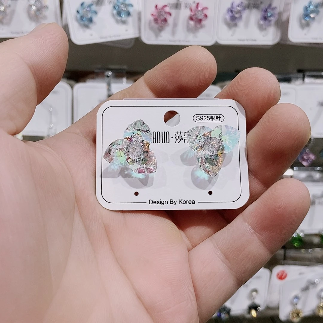 铁合金合金锆石耳钉