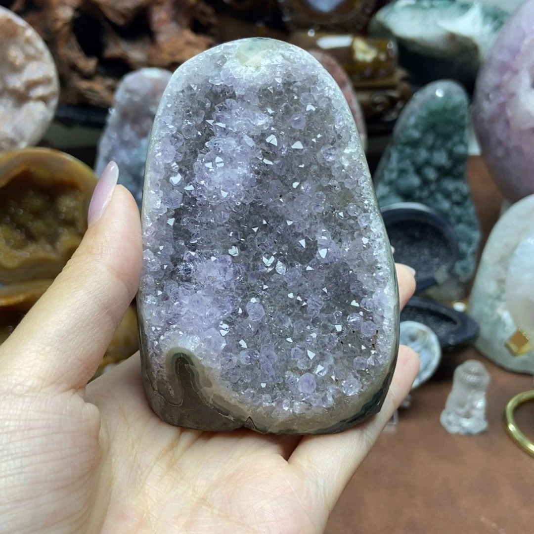 紫晶摆件未镶嵌水晶