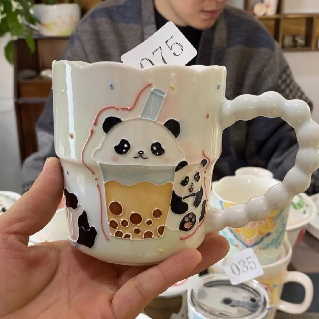 瓷片景德镇釉下彩手绘